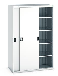 Bott Cubio Sliding Solid Door Cupboards with shelves and drawers 1600mm high option available Bott Cubio Cupboard with Sliding Doors DISCONTINUED see follow on code